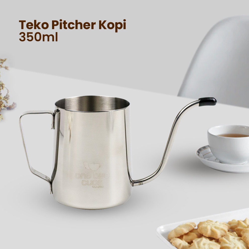 

Teko Pitcher Kopi Teh Teapot Drip Kettle Cup Stainless Steel 350ml