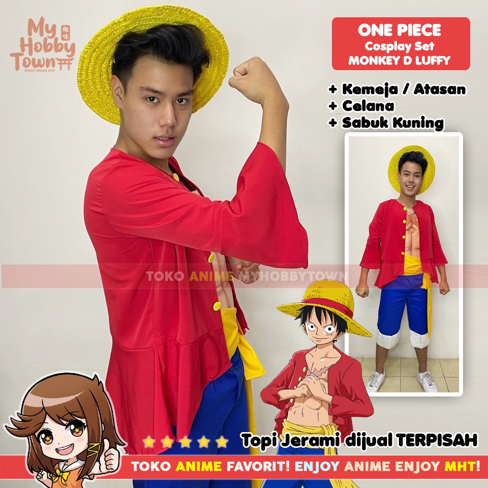 Kostum Cosplay Anime One Piece Monkey D. Luffy Post Time Skip