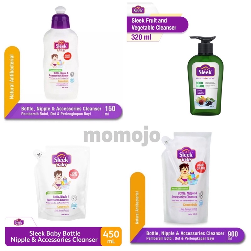 SLEEK Baby Bottle Nipple Cleanser &amp; Accessories Pencuci Susu Botol Bayi | Fruit and Vegetable Cleanser