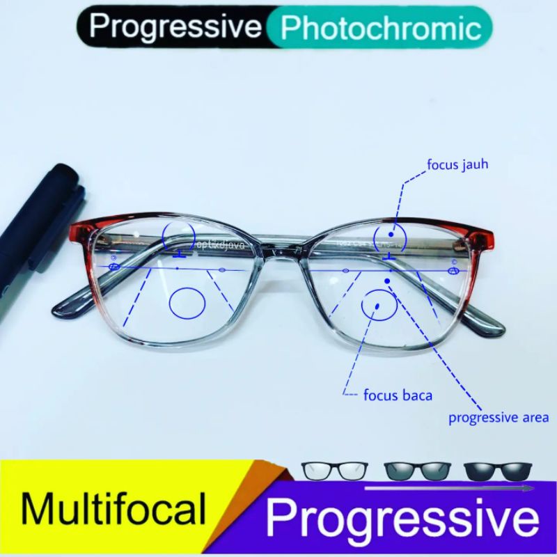 Kacamata Progresif  Jalan dan Baca| Kacamata Dobel Fokus