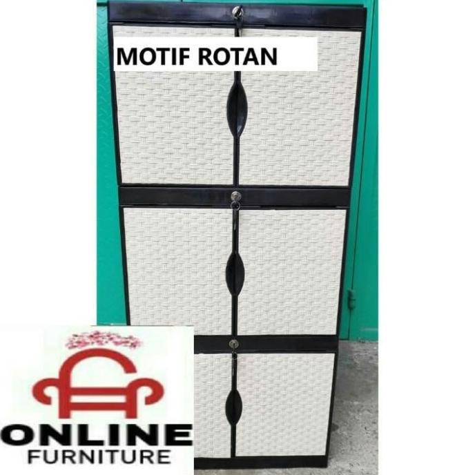 

Lemari plastik / lemari pakaian rak serbaguna ssn 3KUNCI DIAMOND stock ready