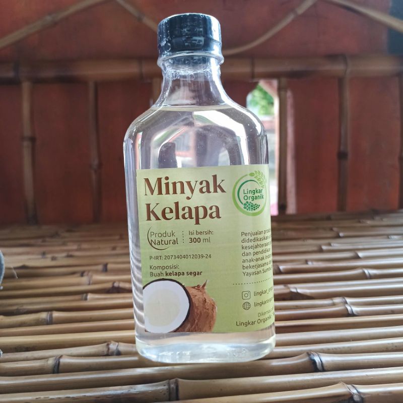 MINYAK KELAPA ORGANIK KEMASAN 300ML DARI LINGKAR ORGANIK UNTUK MPASI BAYI