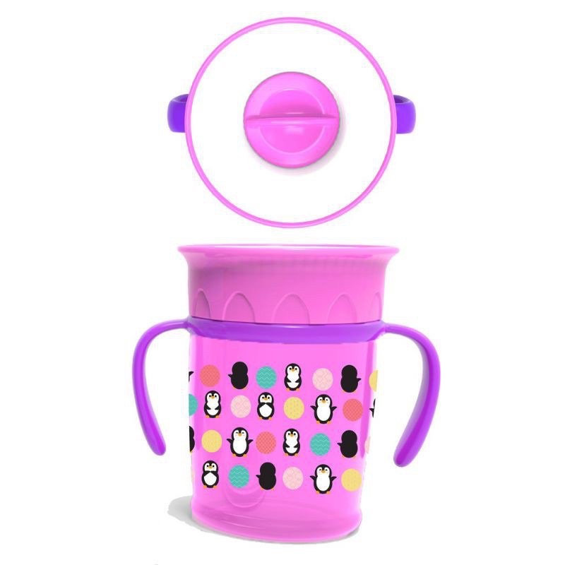 Baby Safe AP013 Training Cup Baby with Handle 6M+ 360 Gelas Latihan Minum Anak Bayi Anti Tumpah Dengan Pegangan Sippy Cup Baby Gelas MPASI Gelas Minum Susu Bayi Tiduran Aman