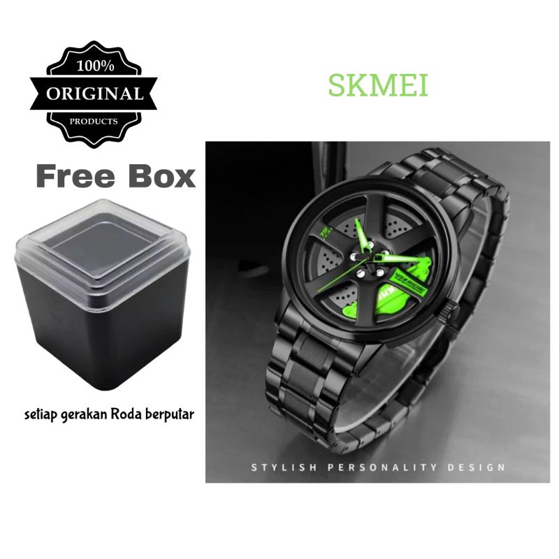 jam tangan SKMEI 1787 Desain mewah Velg berputar/roda mobil