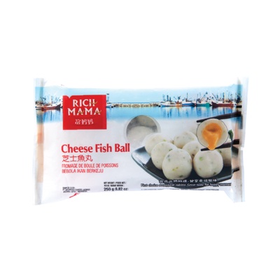 Frozen Bakso Ikan Import Rich Mama Cheese Fish Ball 250gr Baso Ikan Isi Keju