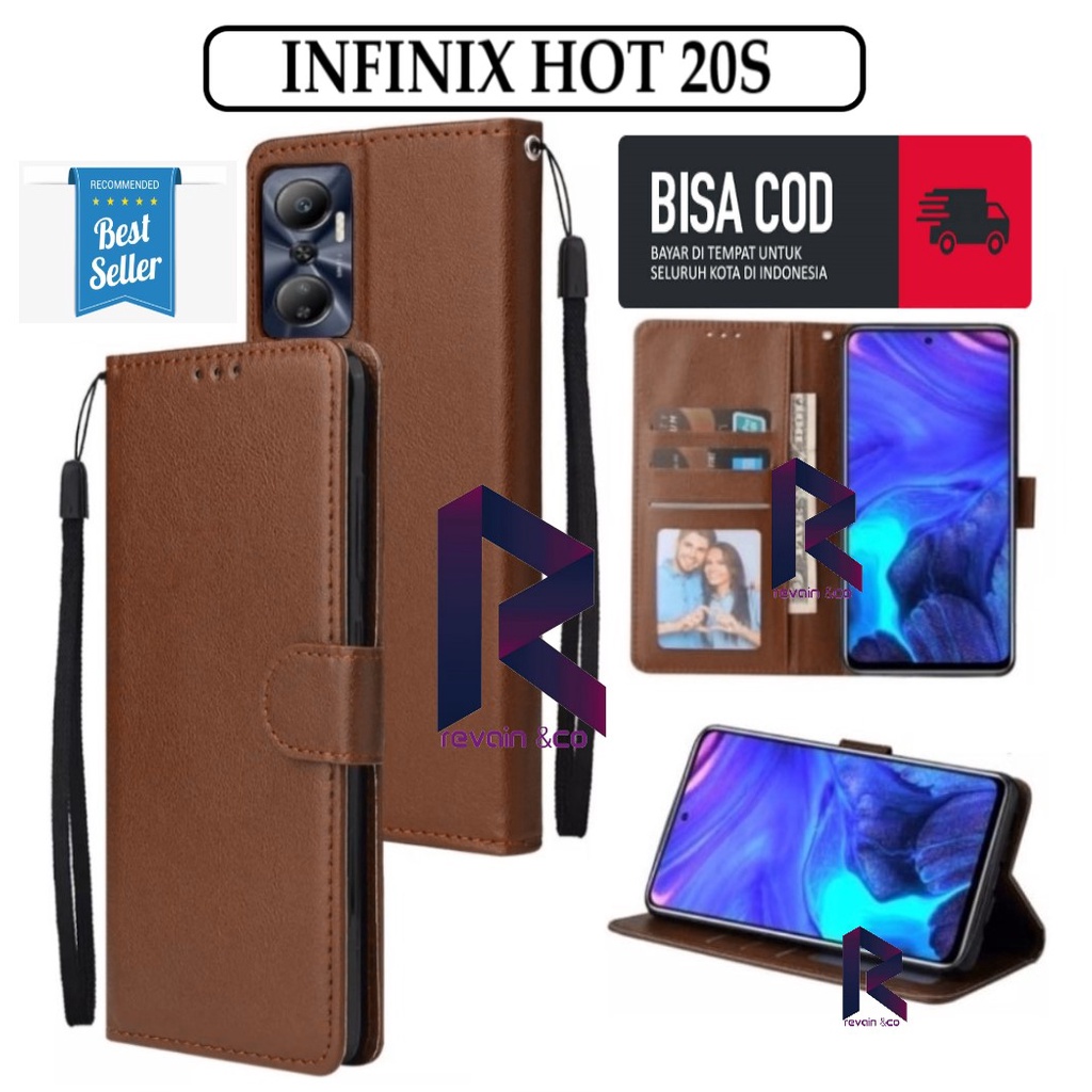 CASE INFINIX HOT 20S FLIP WALLET LEATHER KULIT PREMIUM SARUNG BUKA TUTUP KESING HP FLIP CASE INFINIX HOT 20S