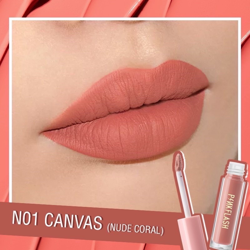 bgskinbukittinggi- PINKFLASH LIP MATTE Waterproof Lipstik  Lembut BPOM