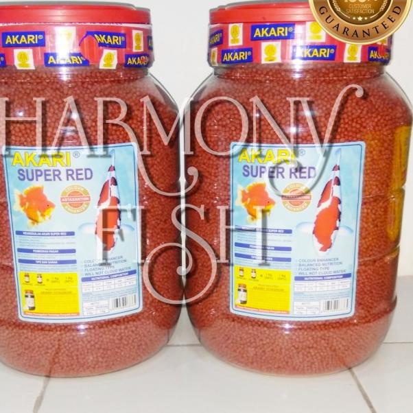 AKARI SUPER RED 4KG 2MM Pelet Pakan Ikan Koi Koki Louhan Halus 4 kg