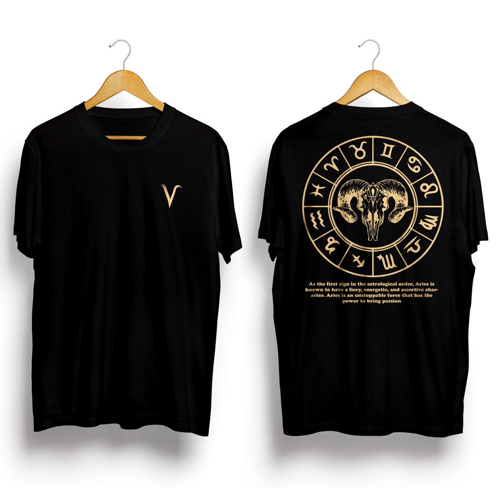 Baju Kaos Distro Pria Wanita Zodiak Aries