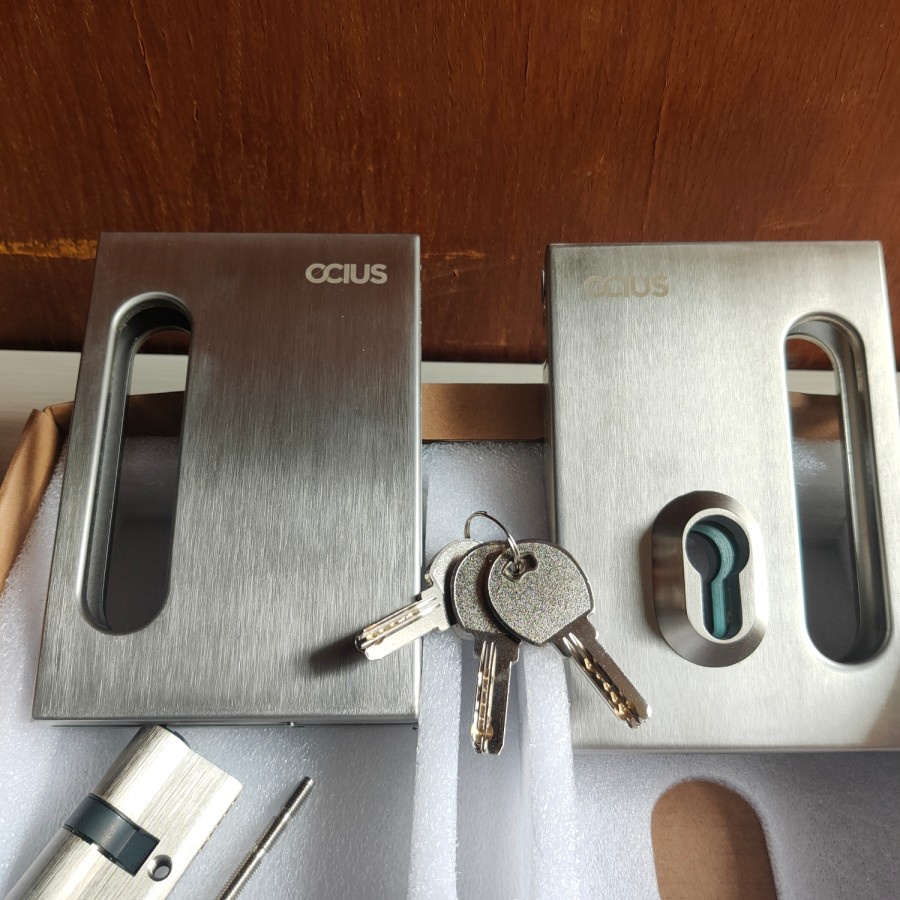 Kunci kaca, Glass door lock Double OSD 195 merk Ocius