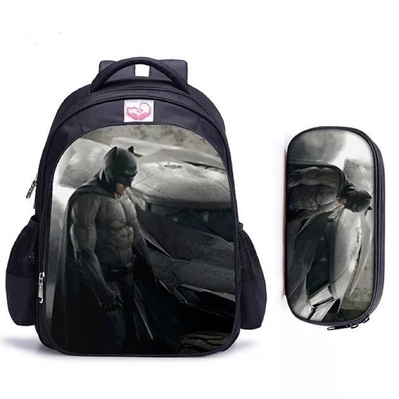 Tas ransel anak 2in1 karakter batman tas backpack batman tas sekolah anak laki laki 2in1 karakter batman tas TK SD PAUD