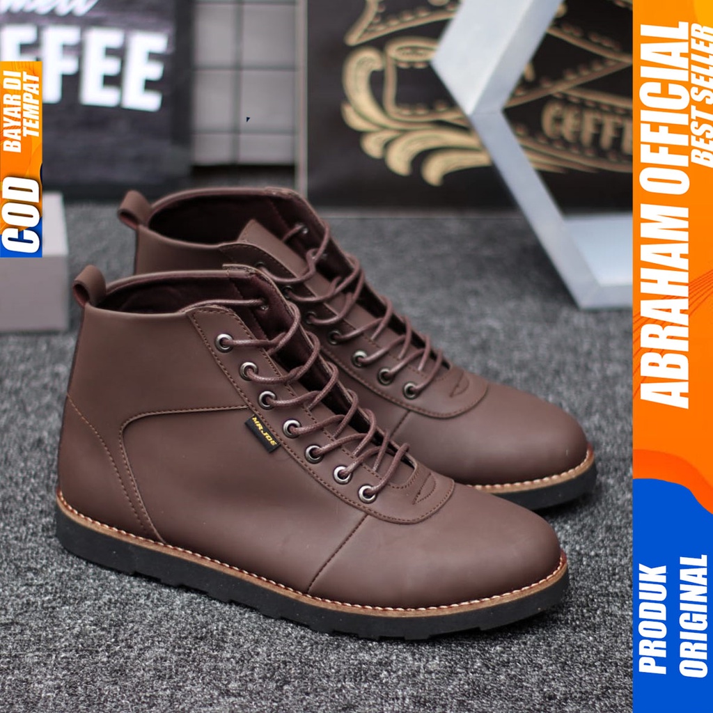 Sepatu Boots Klasik Pria Kerja Kantor Outdoor Abraham Harli