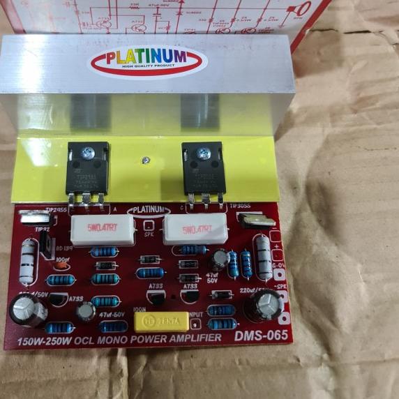 pcb kit ampli amplifier mono 150w - 200w dms 065 platinum power