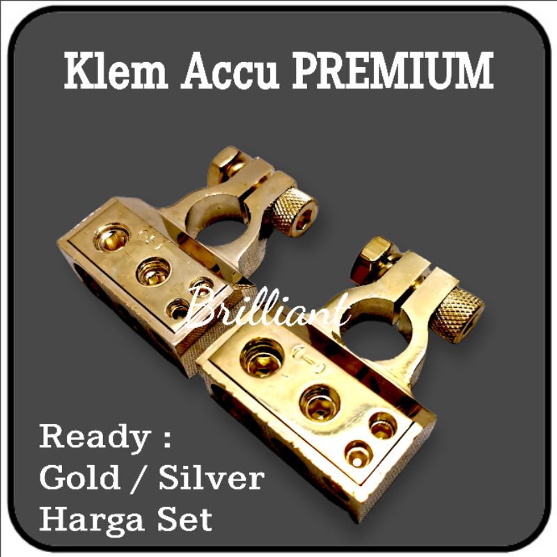 Klem Aki / Accu Gold Jumbo - PREMIUM A - Harga Set