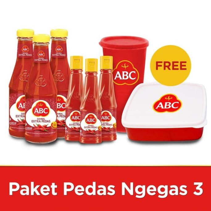 

ABC Paket Pedas Ngegas 3 Free Lunch Box & Tumbler