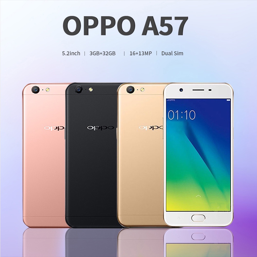 HP OPPO A57 Ram 4/64GB Smartphone 4G LET 5.2 inches 13MP+16MP Handphone COD