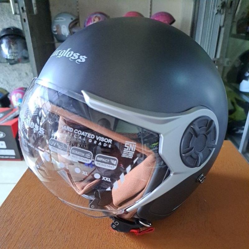 HELM CARGLOSS HIJAB ORIGINAL GREY DOFF