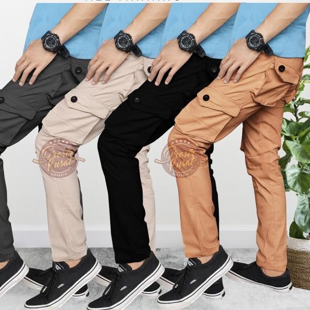 Celana Panjang Kargo & PDL & Celana Gunung - Cream, 27