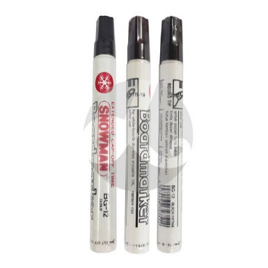 

Spidol Whiteboard Marker Non Permanen Hitam SNOWMAN BOARDMARKER BLACK