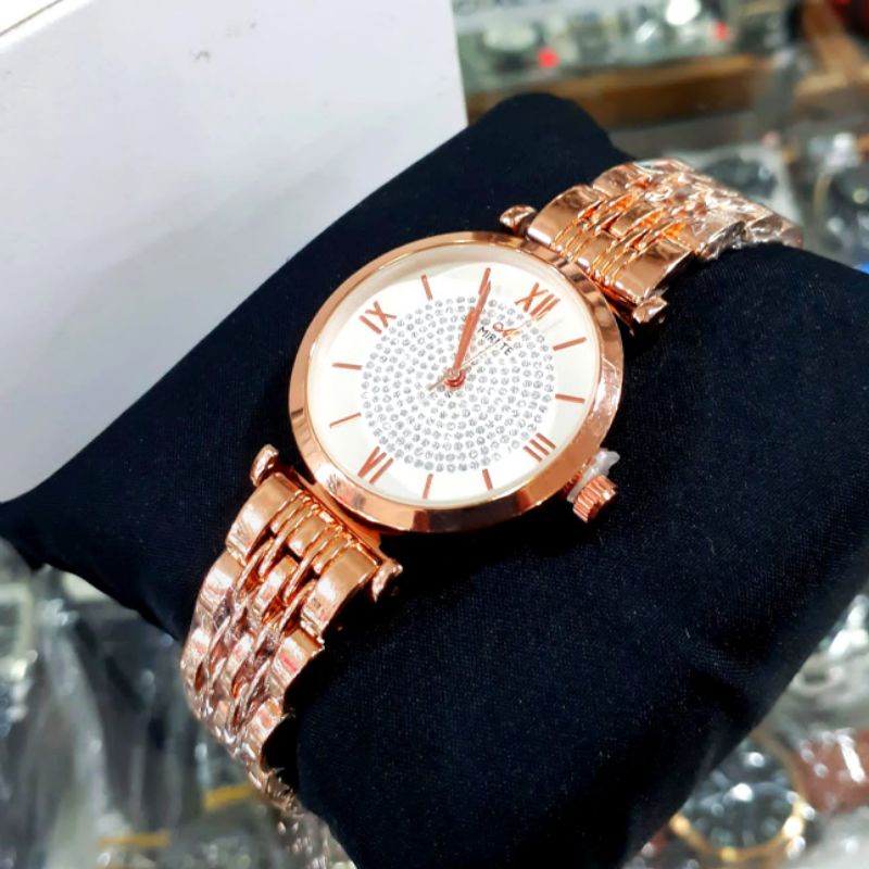 Jam Tangan Wanita Mirete Original Gold Permata Tahan Air // Jam Tangan Analog Quarzt Untuk Wanita Mewah Dan Elegan // Jam Tangan Wanita Terlaris DAN Termurah Bisa Bayar Di Rumah