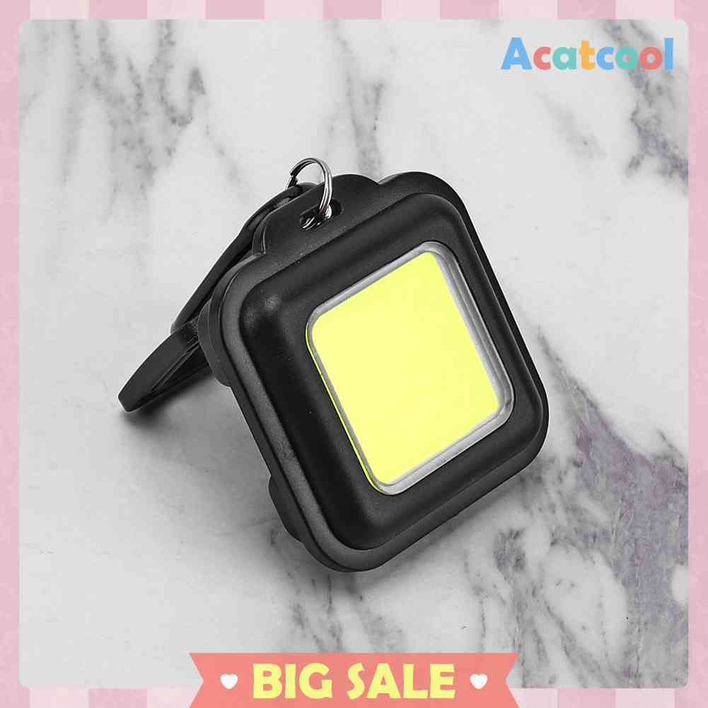 Gantungan Kunci Lampu Darurat COB LED USB Rechargeable Portable