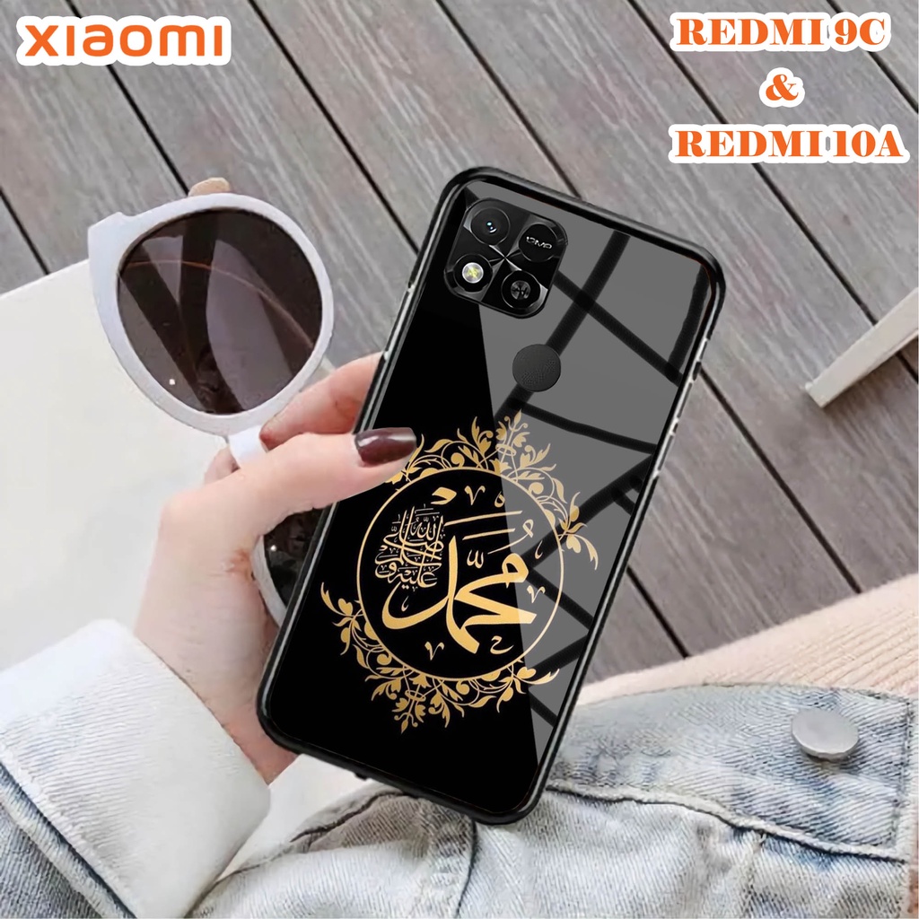 Softcase Glass Kaca REDMI 10A & REDMI 9C - Case Handphone REDMI 10A & REDMI 9C [T76].