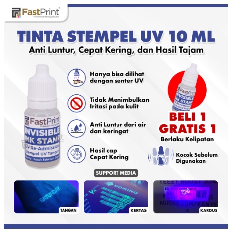 

Murah Tinta Stempel Flash UV / Ultra Violet Cepat Kering 43