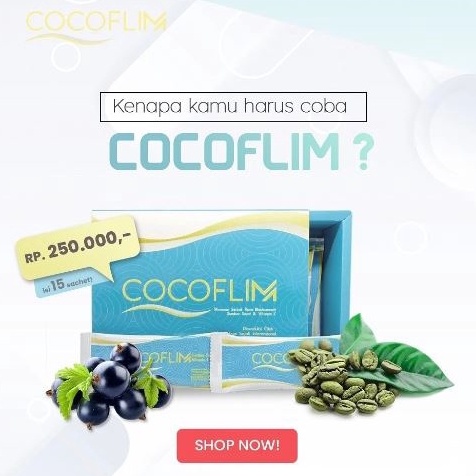 Cocoflim Serbuk Fiber 1 Box (15 Sachet) Coco Flim Minuman Suplemen Diet Detox Pelangsing Pelancar BAB Original 100% Official