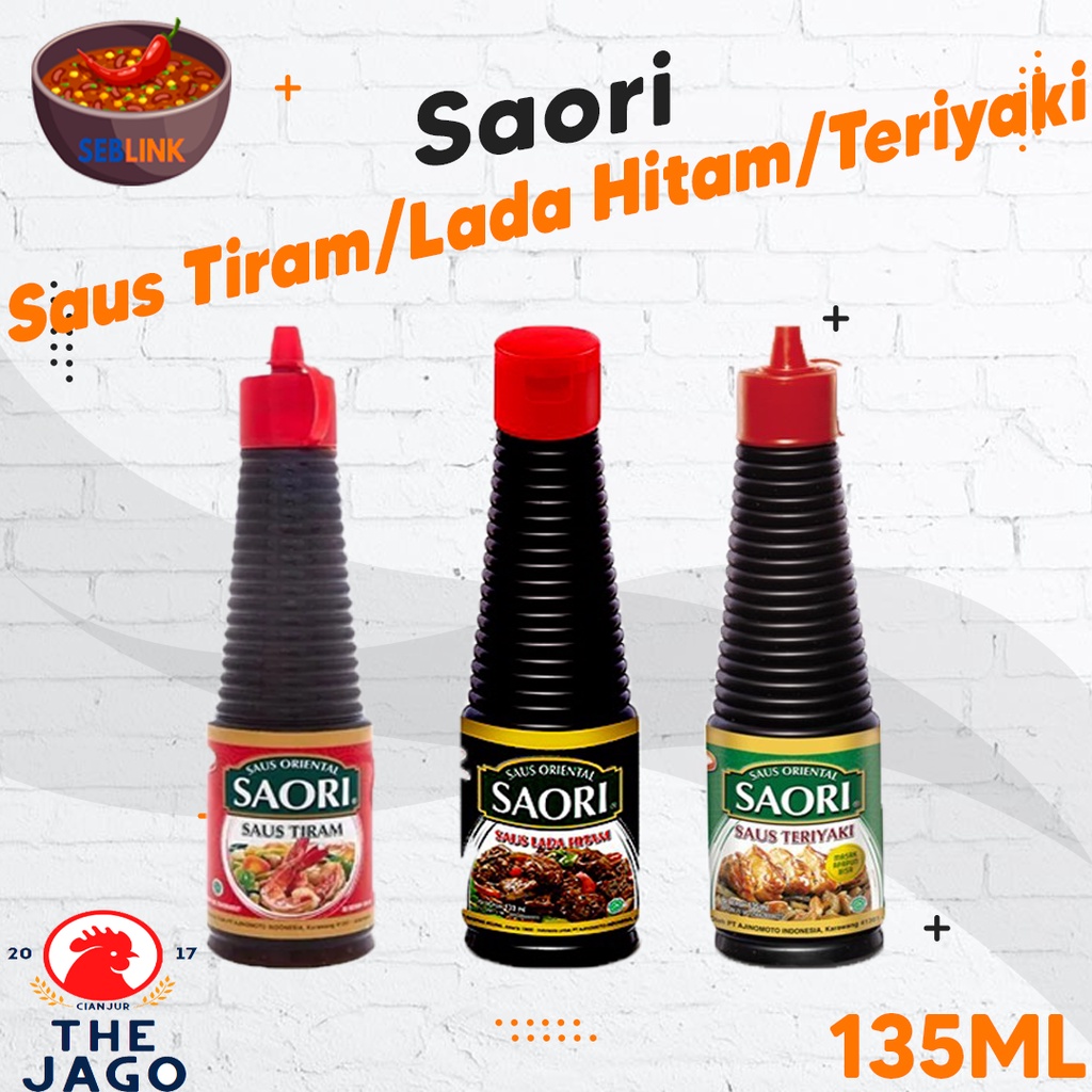 

Saori Saus Tiram/Saus Lada Hitam/Saus Teriyaki 135ML