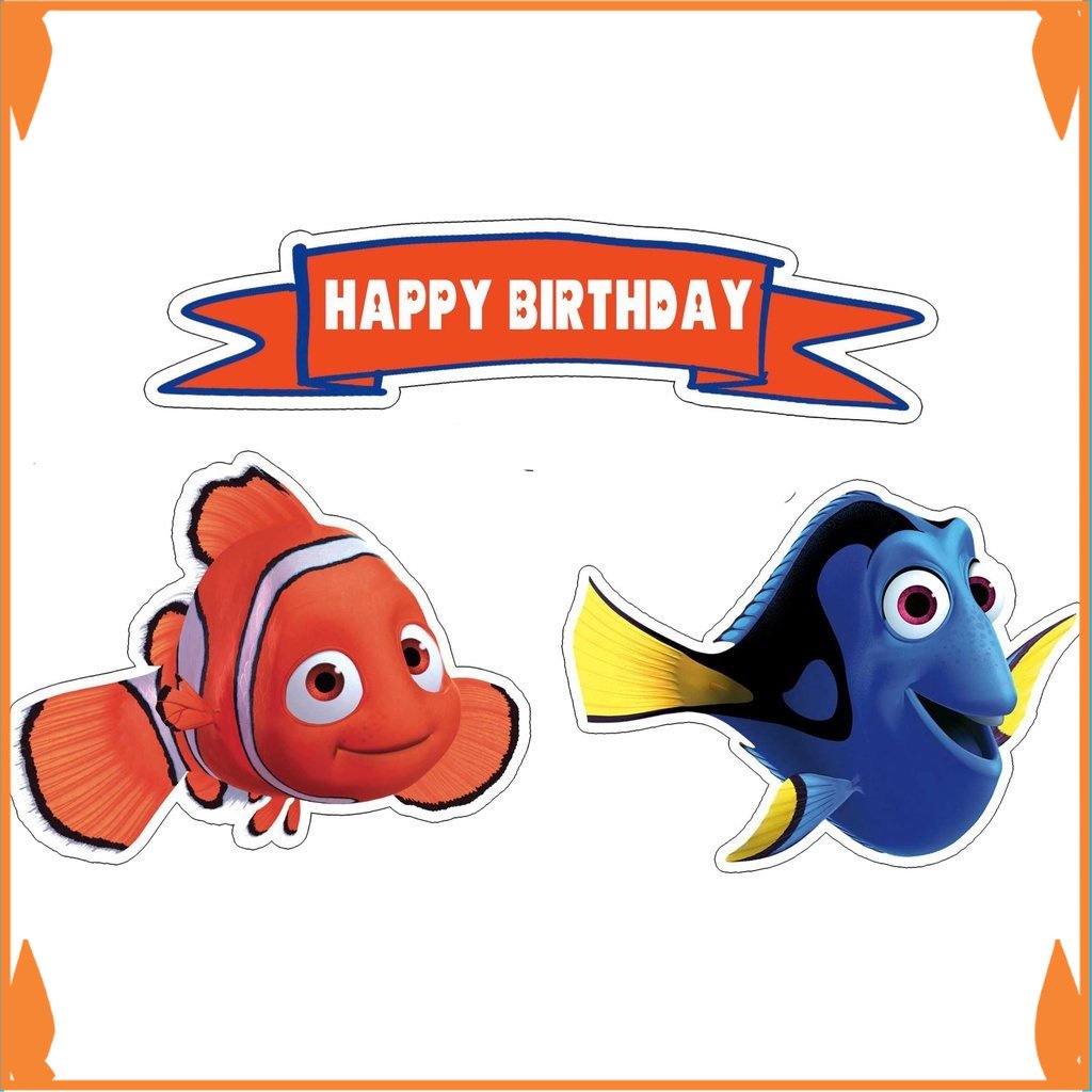 TOPPER KUE TOPER CAKE ULANG TAHUN / HIASAN KUE NEMO Toko_Arsha