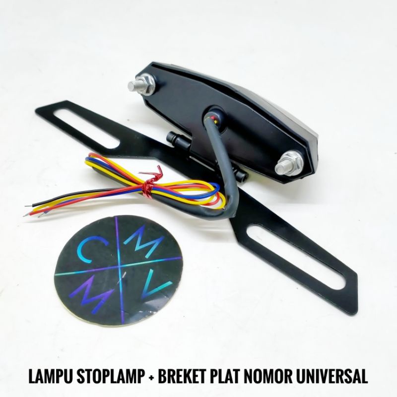 LAMPU STOP / STOPLAMP LED MOTOR 3in1 RUNNING + DUDUKAN PLAT NOMOR UNIVERSAL