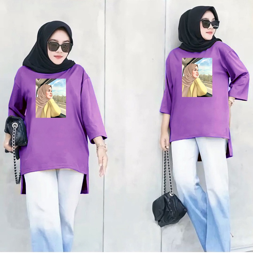 GSC - Tunik Oversize Atasan Wanita Ephipany x Tomorrow Motif ANIME 012 / Tunik wanita dewasa / tunik motif wanita jumbo