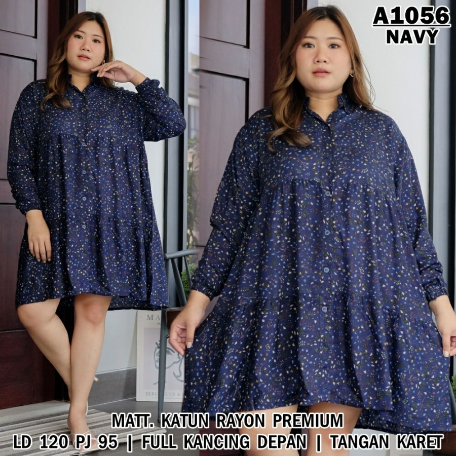Tunik Wanita Terbaru Termurah Mewah Elegan Atasan Jumbo Korean Style Casual Import P7Y6 Midi Tile Te