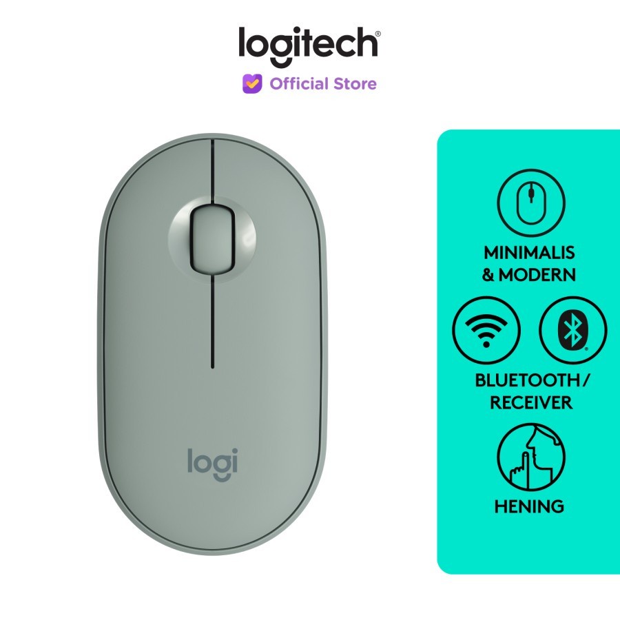 Logitech Pebble M350 Mouse Wireless Bluetooth Slim Silent