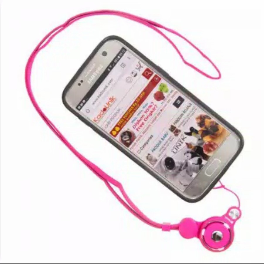 Kalung Tali HP 2IN1 Gantungan Handphone Kalung Leher Strap Kartu ID Card Lanyard Phone Name Tag