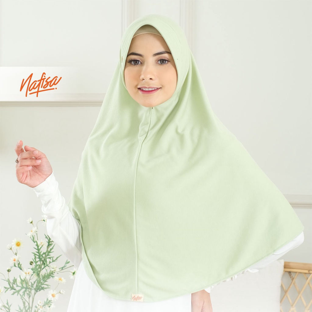 Hijab Instan Bergo Nafisa ASHA PREMIUM | Jilbab Instan Kaos Premium Kerudung Instan Pad Kecil khimar Kaos Premium