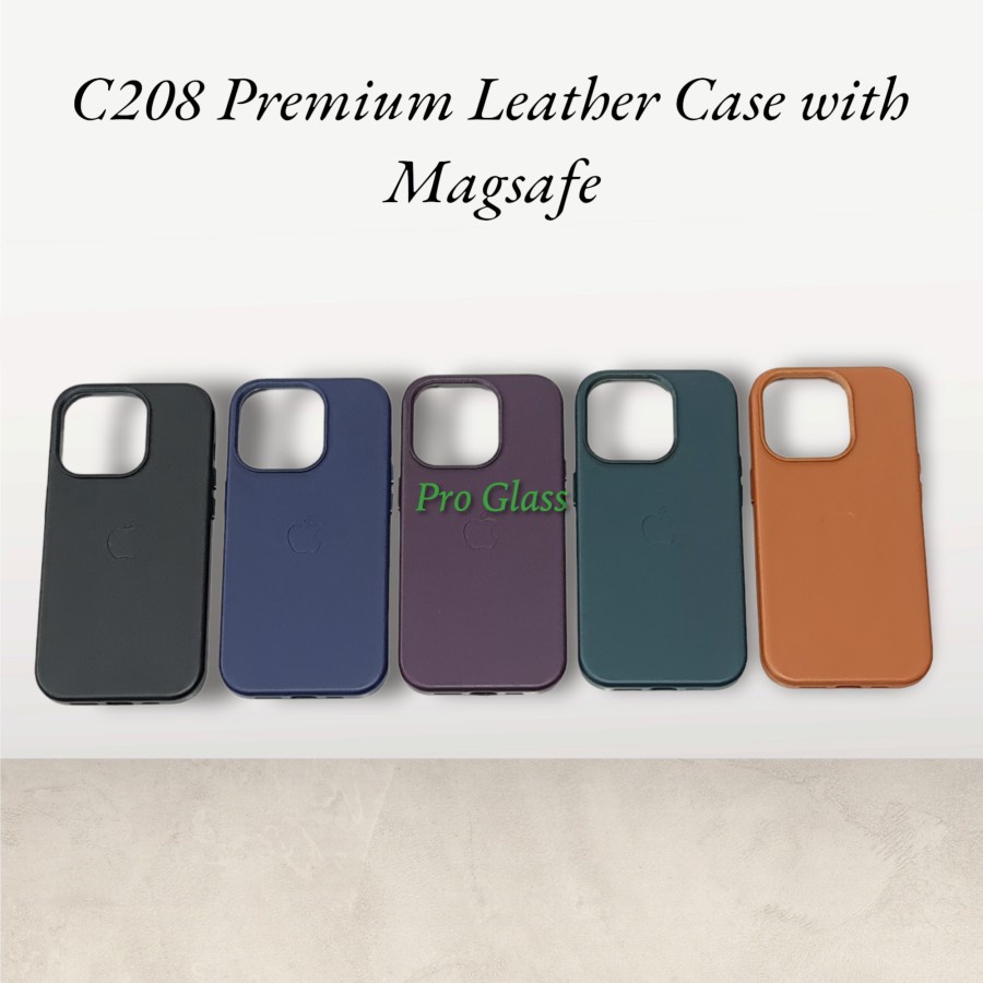 C208 Iphone 14 Plus Pro Max Apple MAGSAFE Premium Leather Case