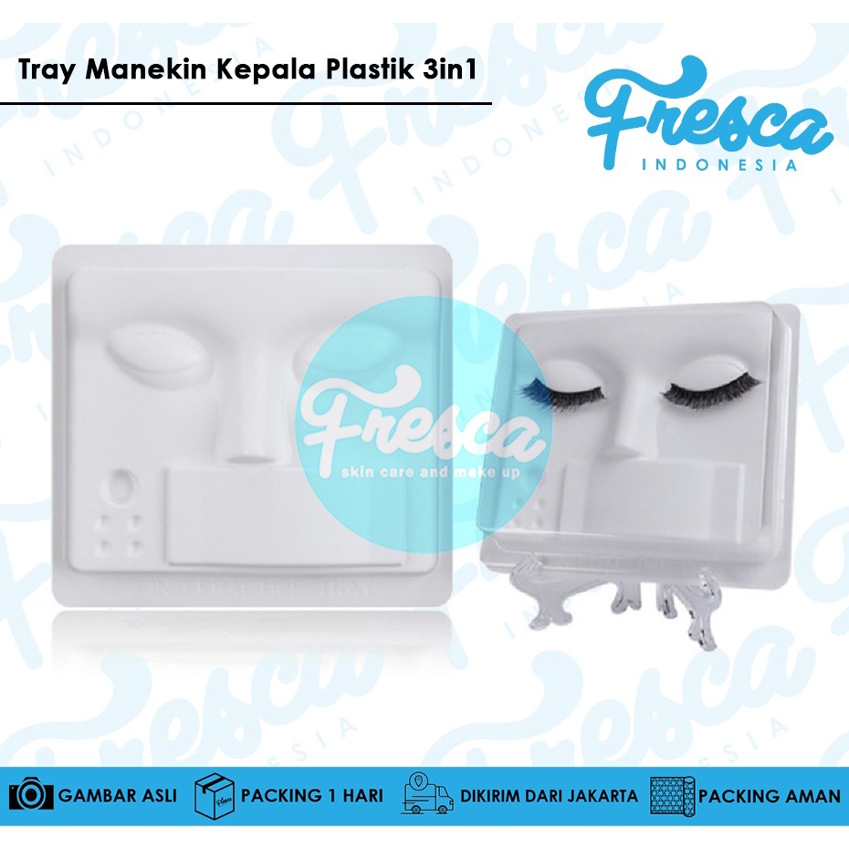Practice Tray Manekin Plastik 3 in 1 Kepala Latihan Belajar Reusable Palet Mannequin Alat Latihan Ta