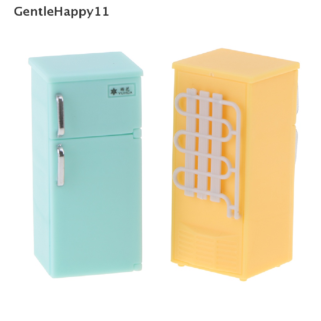Gentlehappy 1pcs Perlengkapan Rumah Boneka model Kulkas Plastik Warna mini id