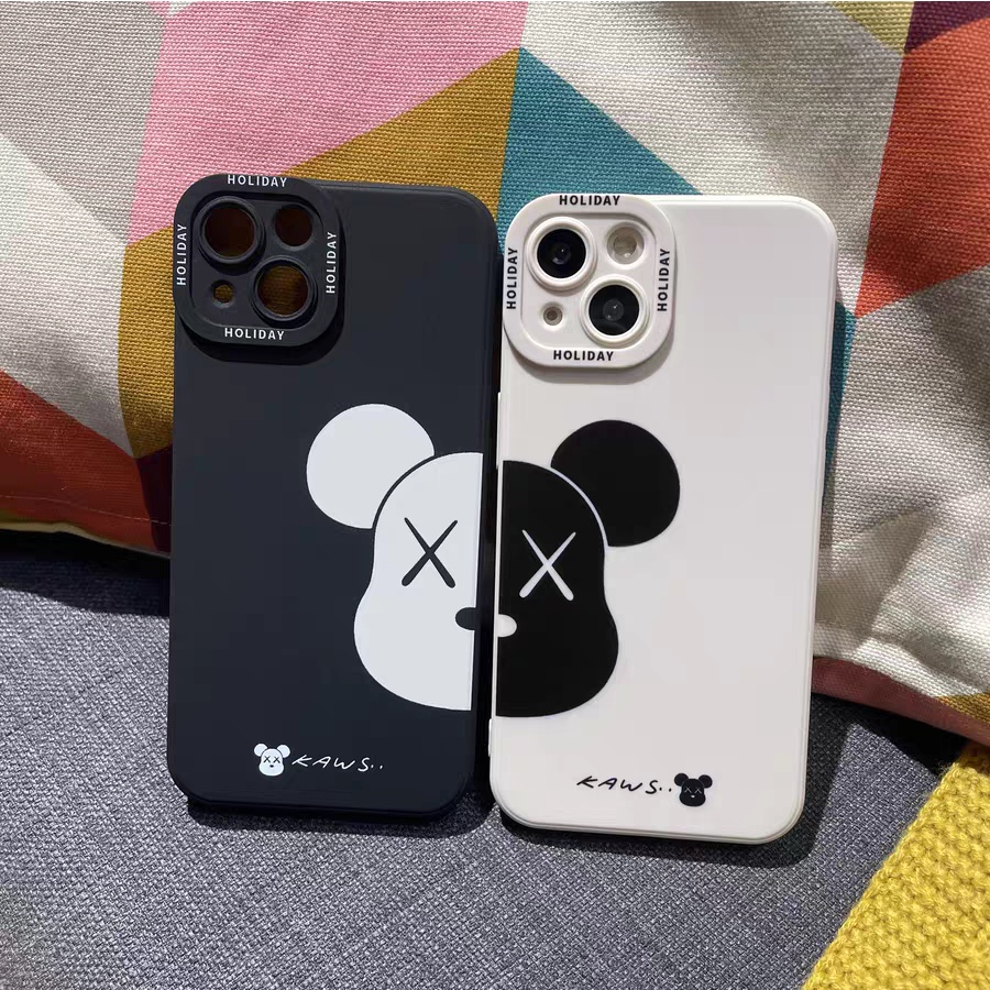 Ins Casing iPhone 14 14pro 14Plus 14prm 13 13pro 13pro 11 7Plus 8Plus Xr XS 12pro Max Shockproof Motif Beruang