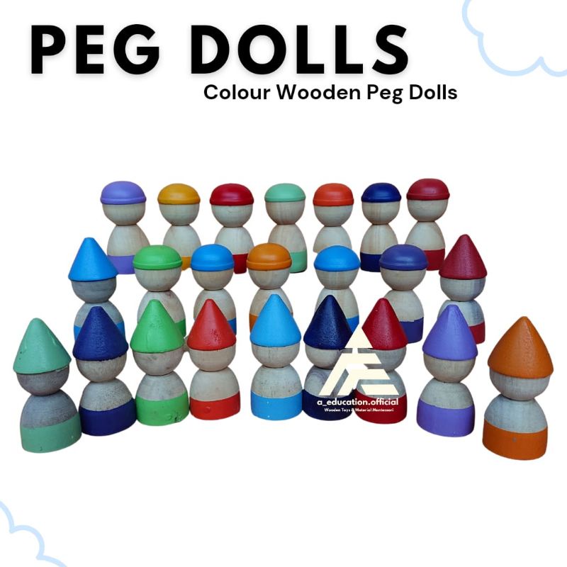 Peg Dolls Rainbow Peg Dolls