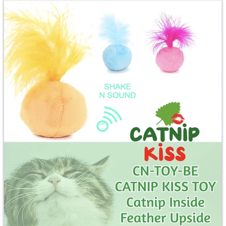 Catnip Kiss Boneka Berbunyi Lonceng isi Catnip / Feather Upside