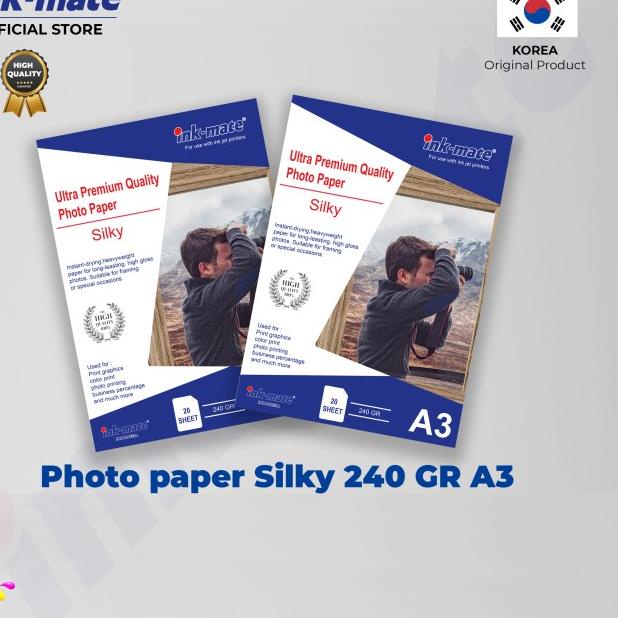 

Kertas Foto Inkmate Photo Paper Silky A3 240gr