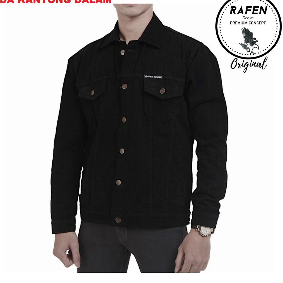 TERBARU X7832 Rafen Jaket Jeans Denim Pria Original ㊔