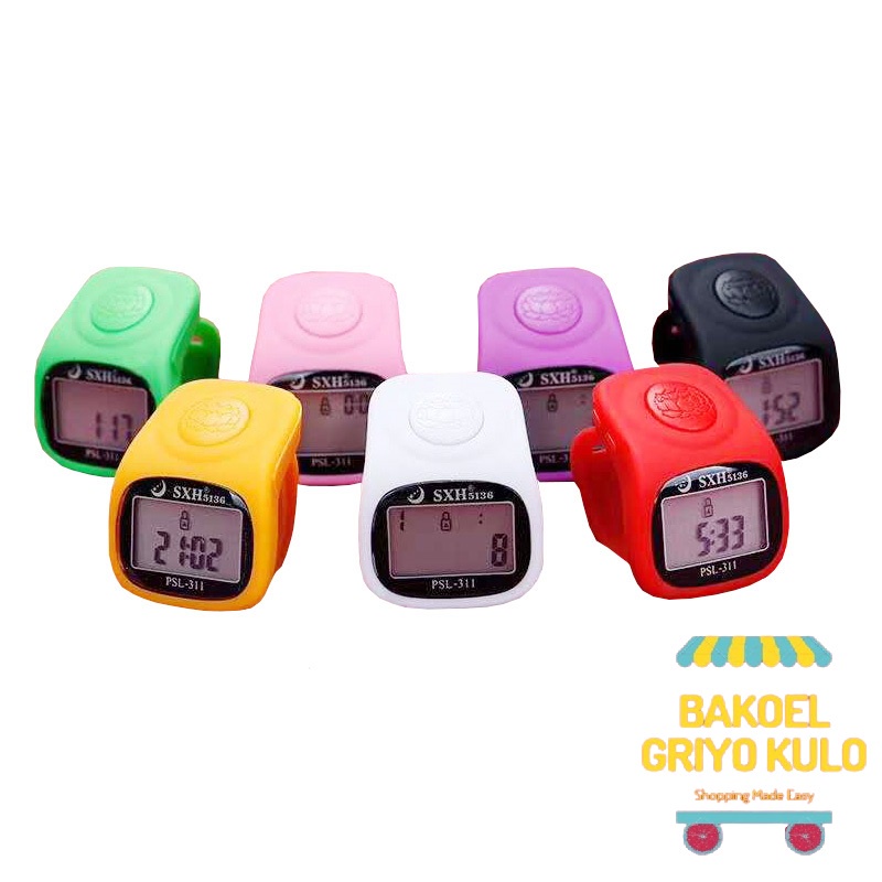 Smart Tasbih Digital Premium 6 Channel Dengan Alarm Flexible + LED + Jam Tasbeh Pintar Alat Hitung F