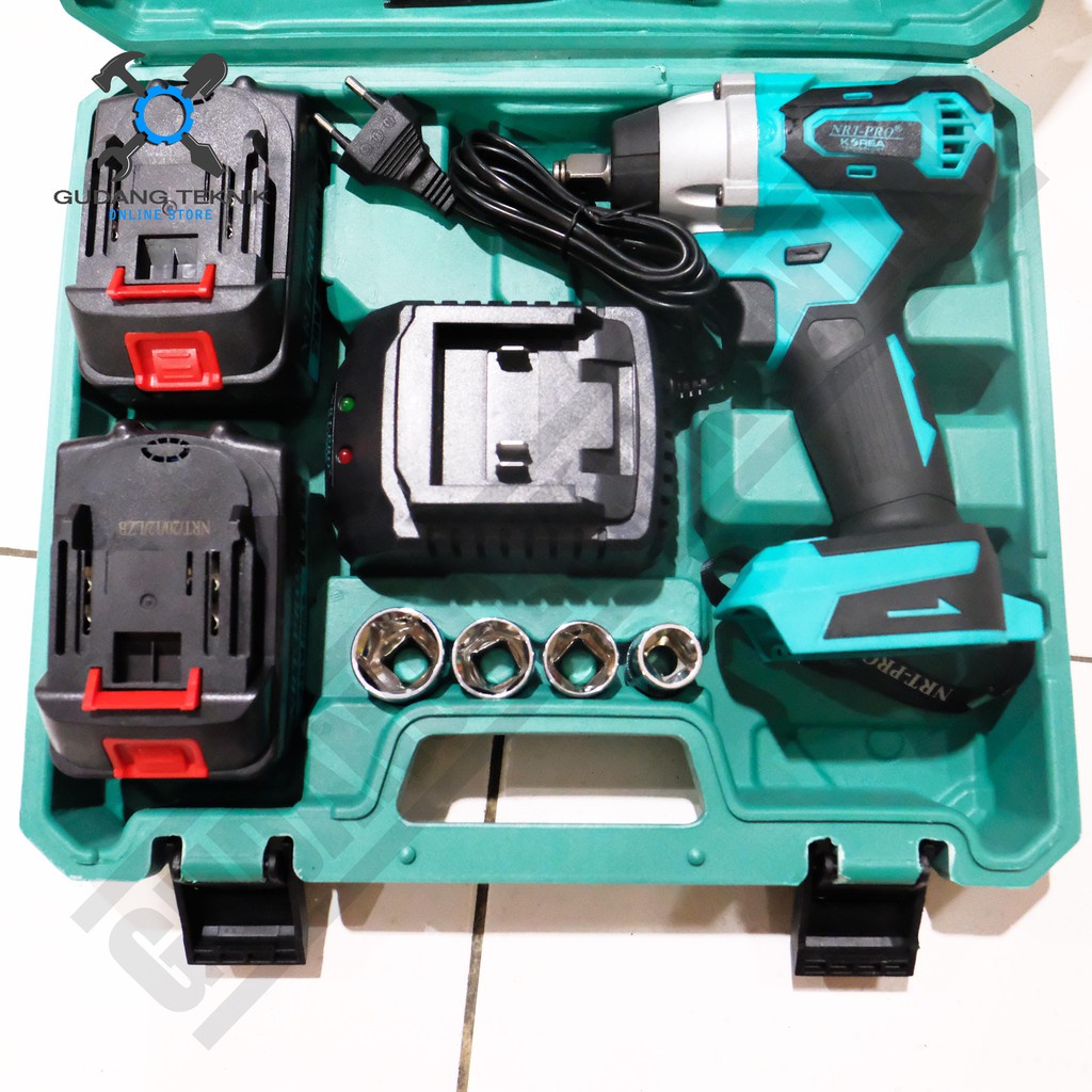 Mesin BOR Tangan Baut Mobil BATERAI 20V TX40DC NRT PRO / CORDLESS Impact Wrench Brushless Bolak Balik 20Volt TX-40 DC NRT PRO