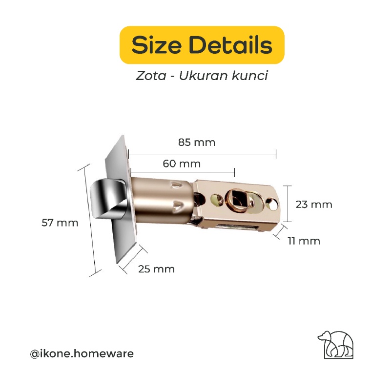 【IKONE】ZOTA Digital Home Smart Door Lock handle kunci pintu rumah electronic fingerprint sidik jari digital code security electronic lock gagang pintung elektronik digital gagang pintu rumah kamar safety lock