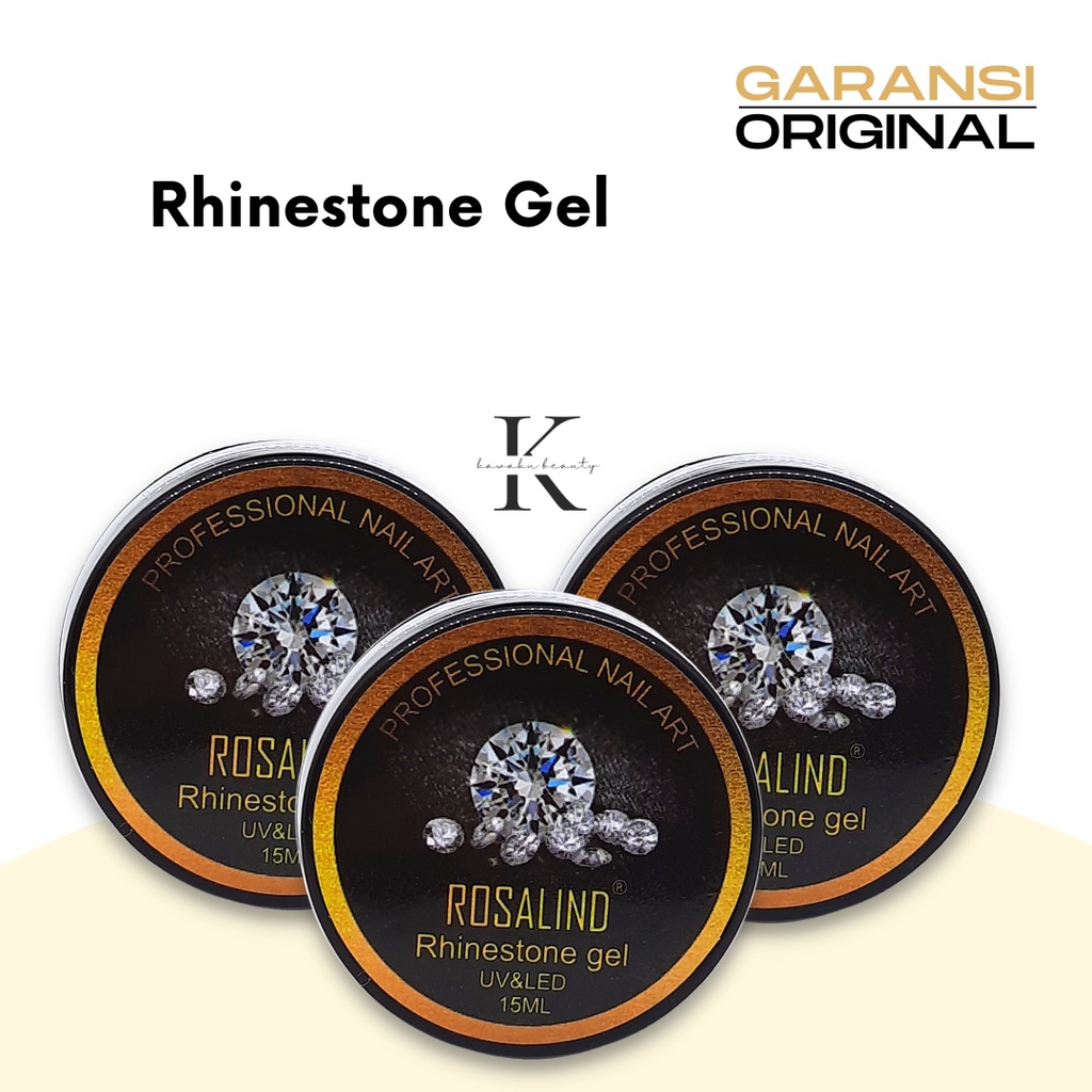Rosalind Rhinestone Gel UV LED / Glue Manik Manik Nail Art RE08