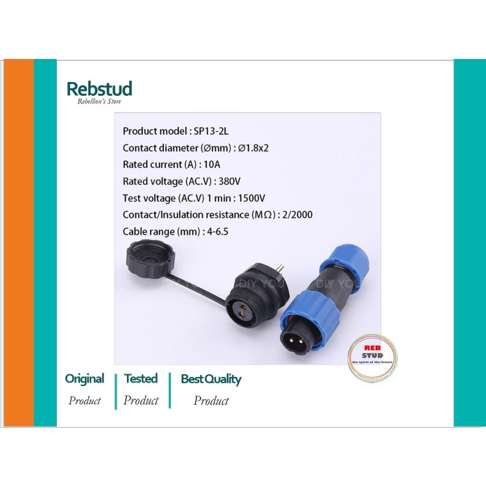 Waterproof Connector Male Plug & Female Socket IP68 2/3/4/5/6/7/12 PIN