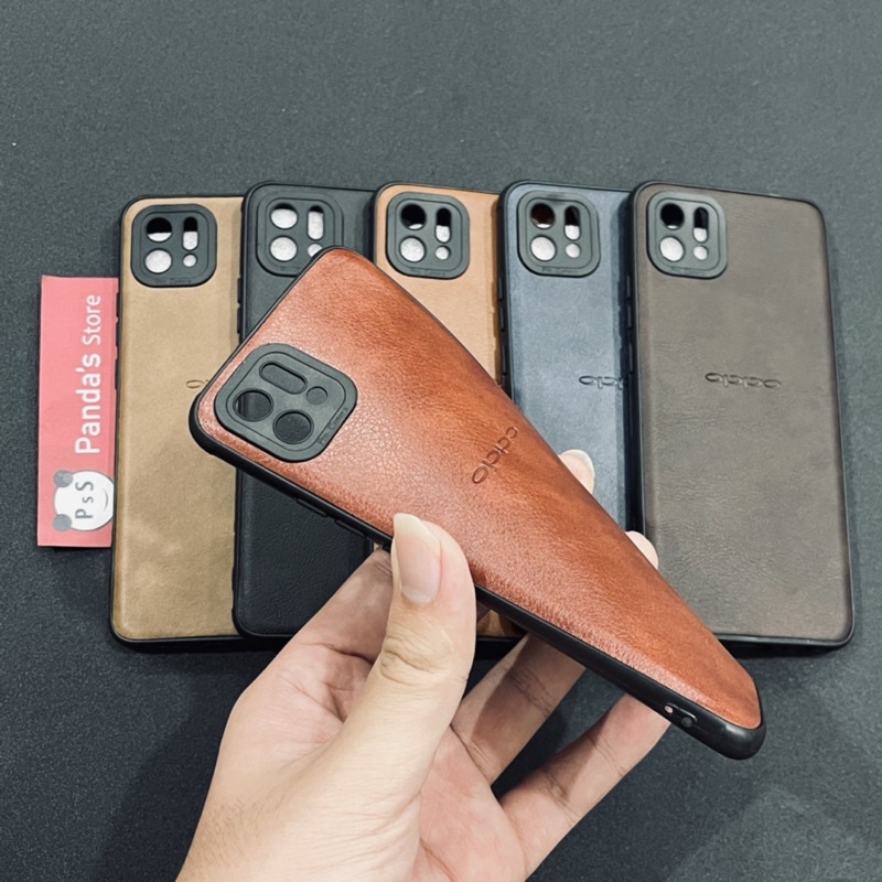 Leather Case Oppo A16e / A16k Softcase Kulit Elegan Casing Slim Fit